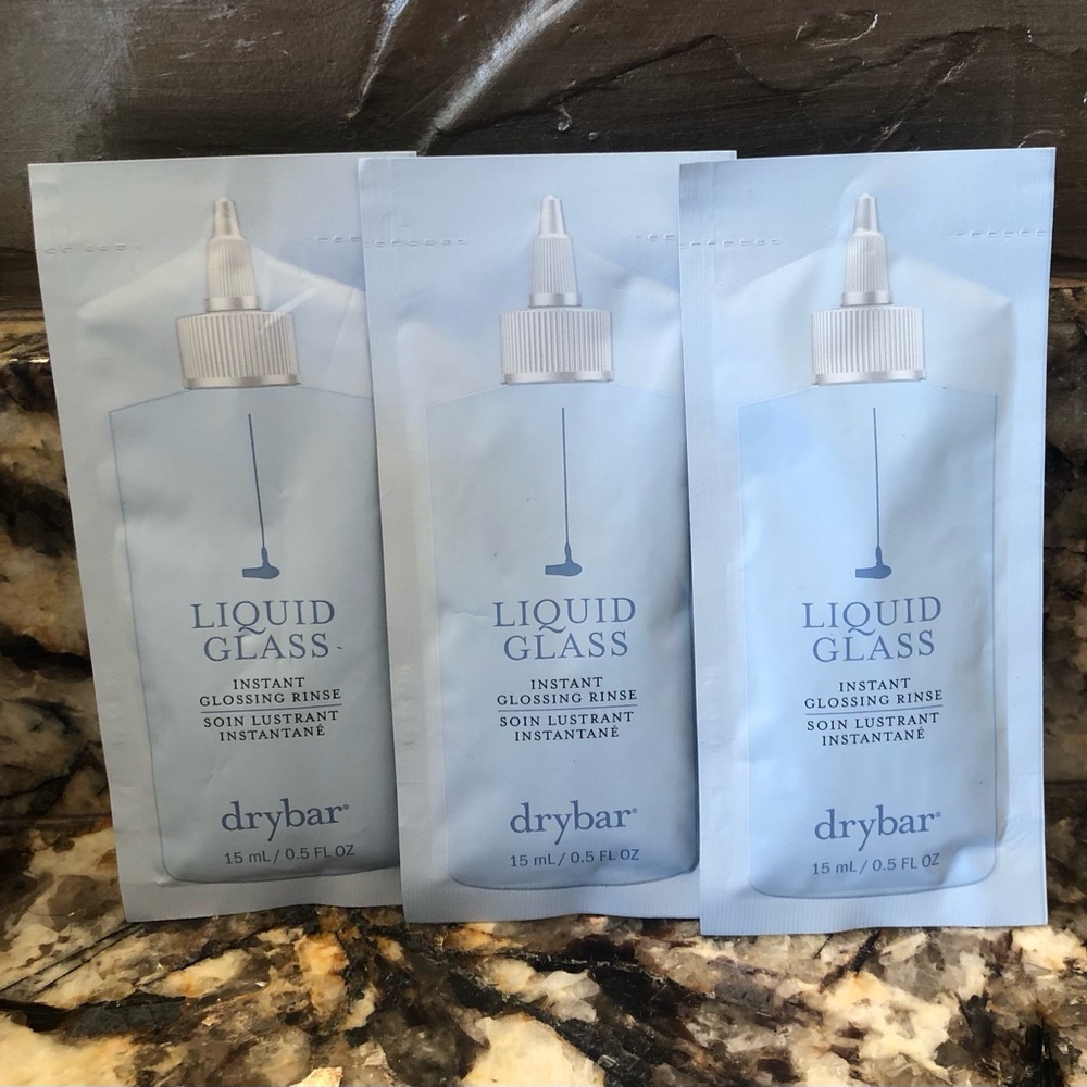 3pcs Liquid Glass Drybar Instant Glossing Rinse Sample Packs